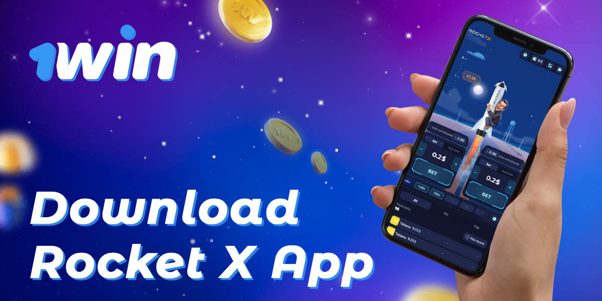 Instructions for 1Win users on how to start playing Rocket X from the mobile app
