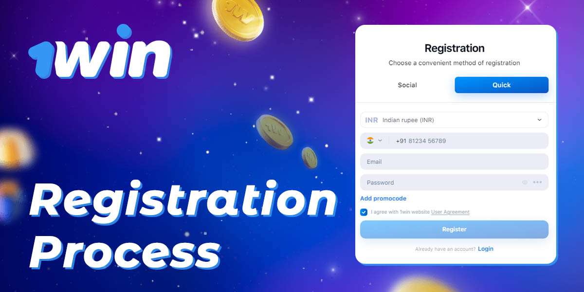 Step-by-step instructions for registering at 1Win online casino