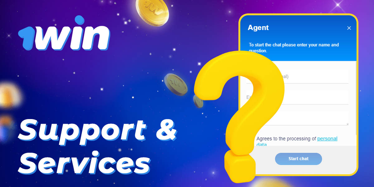 1Win 24/7 support service