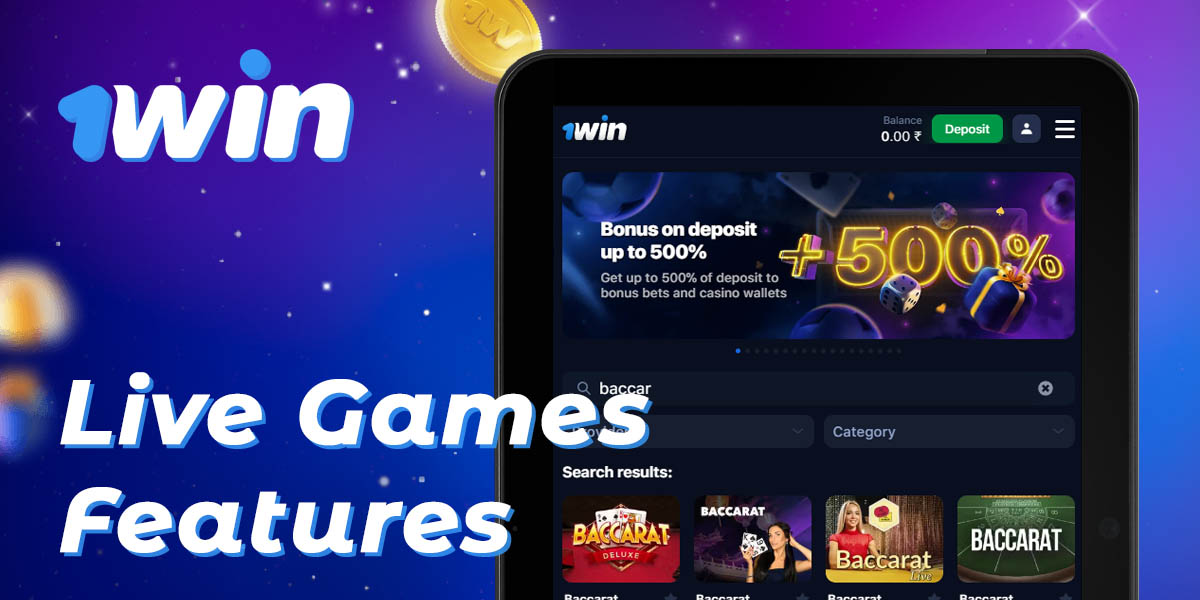 Check out the list of live casino features